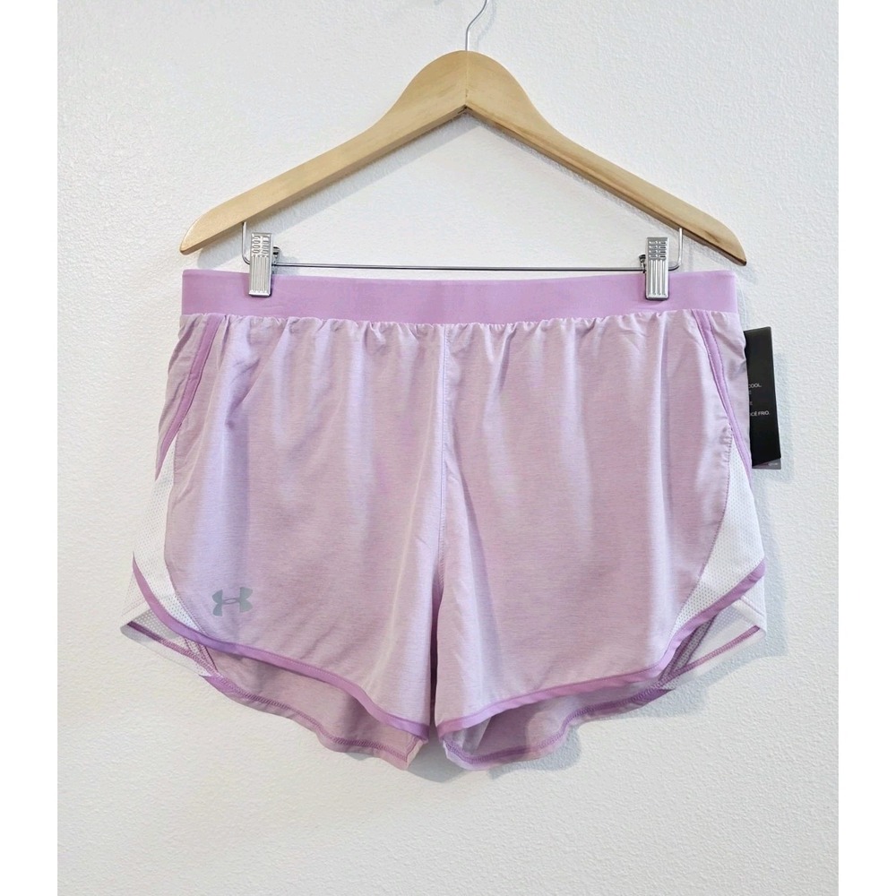 Under Armour Shorts Women's Size Large Heatgear Loose Fit Purple